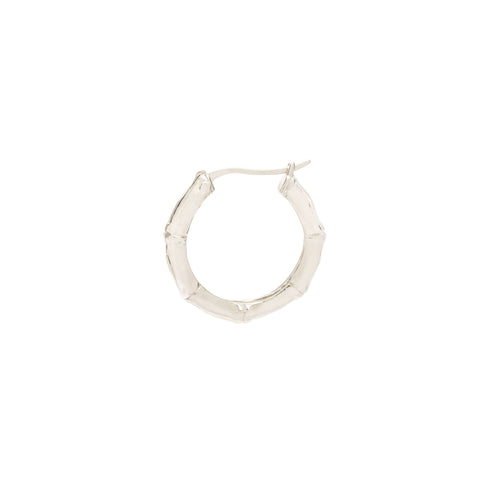SMALL BAMBOO HOOP SILVER